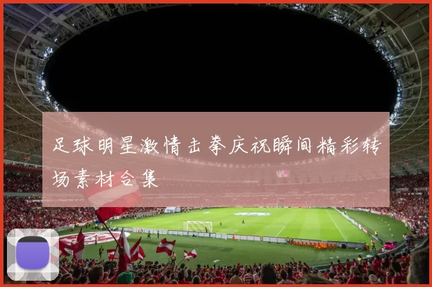足球明星激情击拳庆祝瞬间精彩转场素材合集